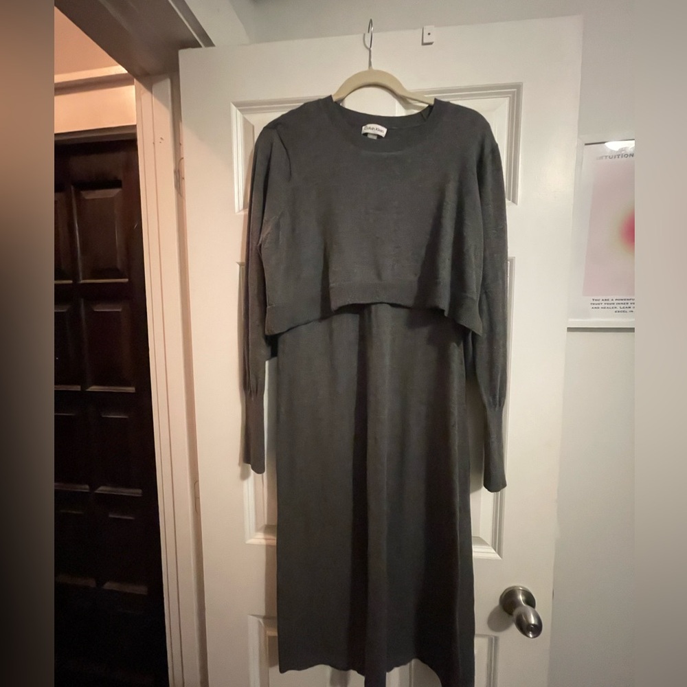 Calvin Klein Charcoal Knit Top